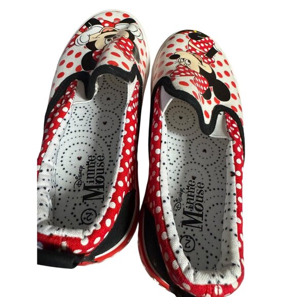 Disney Minnie Mouse Canvas Slip-On Shoes For Girl's Size 2 NWOT - Picture 10 of 11